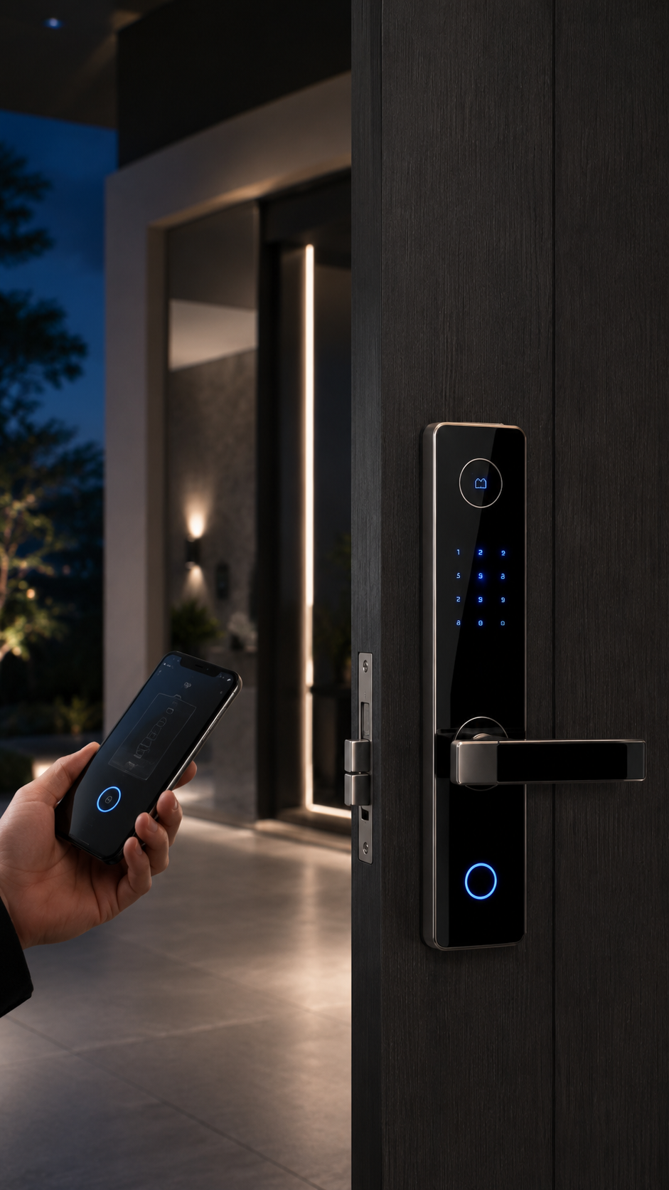 Cerradura inteligente vertical